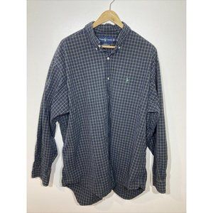 RALPH LAUREN Blake Long Sleeve Mens Navy Green Shirt